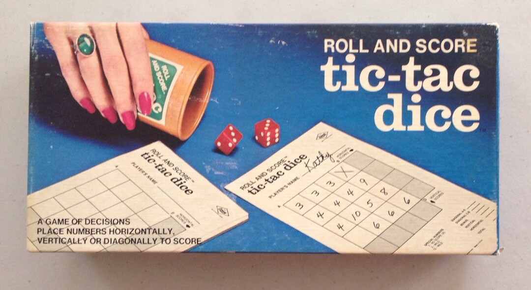 vintage-1975-roll-and-score-tic-tac-dice-by-e-s-lowe-etsy