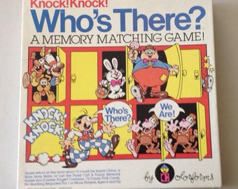 Vintage 1982 Knock! Knock! Who's there game , a memory matching game