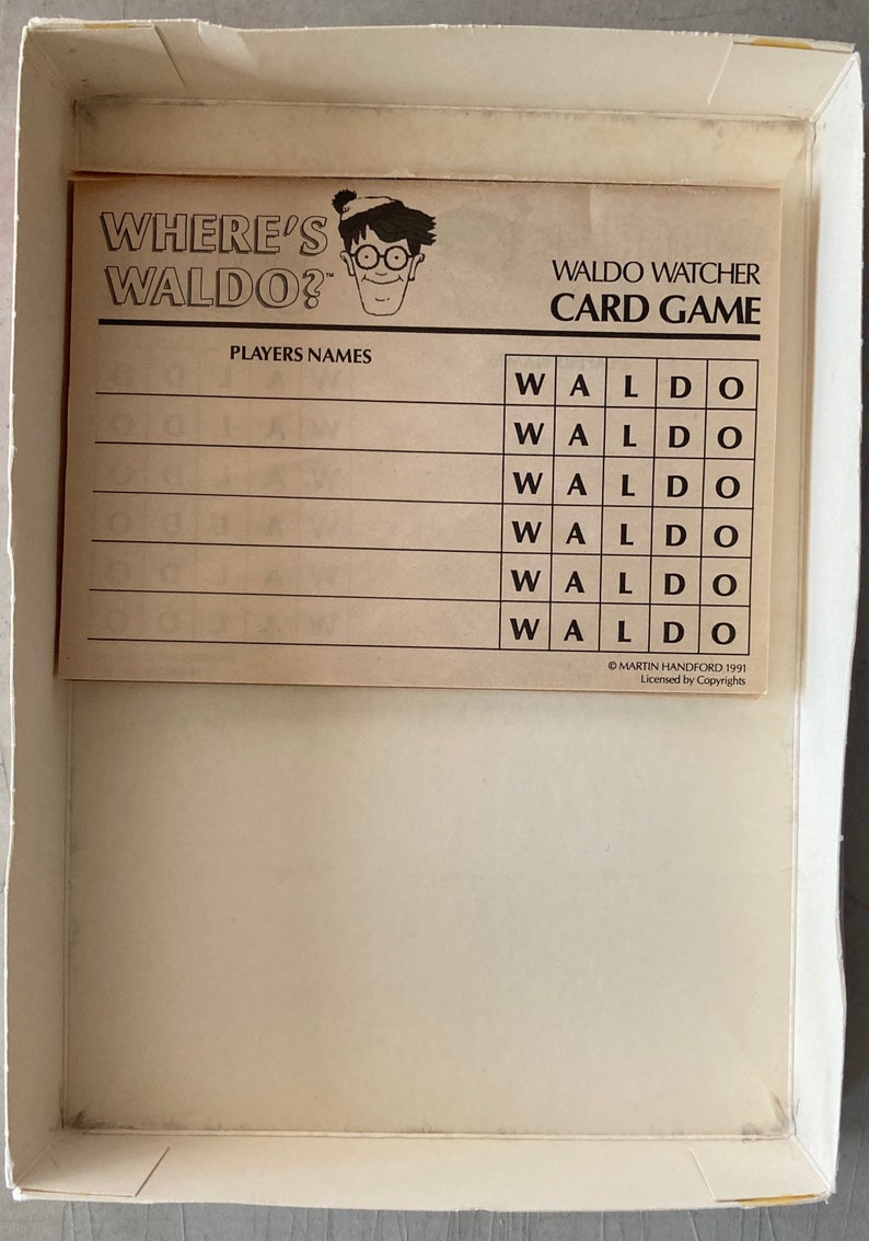 Vintage 1991 WHERES WALDO card game by International Games Inc image 4