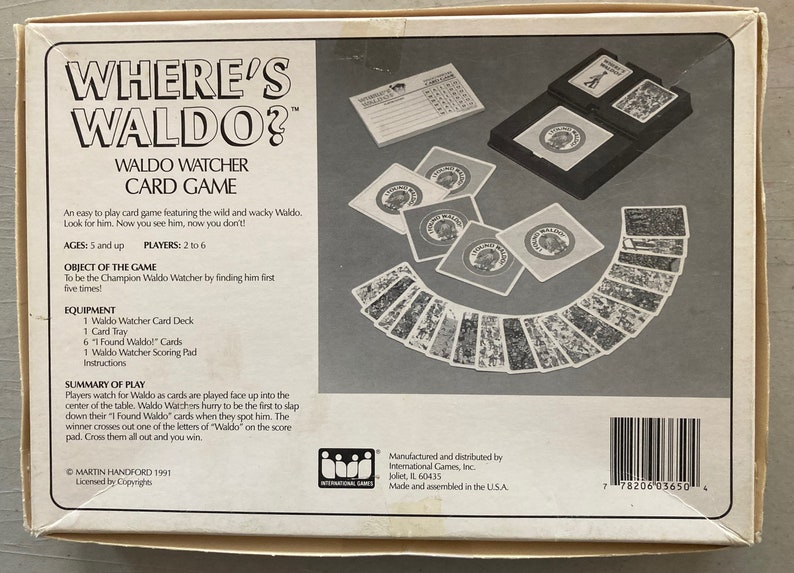 Vintage 1991 WHERES WALDO card game by International Games Inc image 6