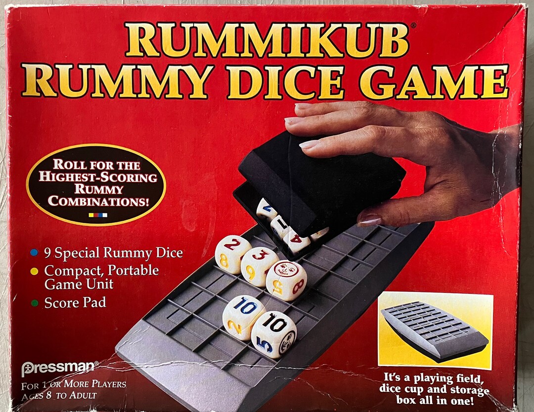 Vintage 1995 RUMMIKUB RUMMY DICE Game by Pressman Toy Etsy