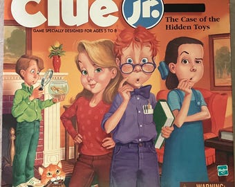 CLUE JR. (Edición de 1999) - El caso de los juguetes ocultos, de Parker Brothers.
