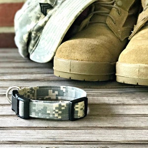 Militärische Armee digitale Camo Hundehalsband - aus Uniformen - Tarnung - umfunktioniert - patriotische - USA - Geschenk für Hund