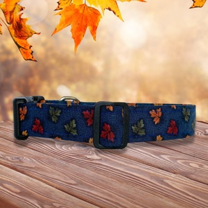 Collar para perro con hojas de otoño - Collar para perro macho - Collar para perro personalizado