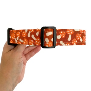 Mushroom Cotton Dog Collar - Adventure Dog Collar - Custom Dog Collar - Hiking Dog Collar