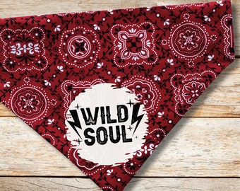 Bandana western chien pour chiens mâles personnalisé sur le collier garçon chien foulard à glissière, nouveau cadeau pour chien, bandana pour collier de chien