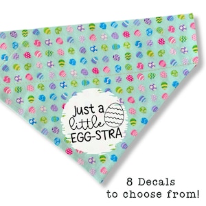 Easter Eggs Dog Bandana for Dogs Spring Custom Over The Collar Dog scarf Slide on Bandana, New Dog Gift, Dog Collar Bandana