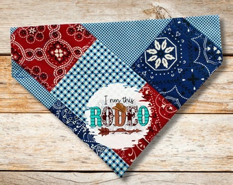 Bandana de perro occidental para perros, bufanda personalizada sobre el Collar para perro, pañuelo deslizante en Bandana, nuevo regalo para perro, Collar de perro Bandana