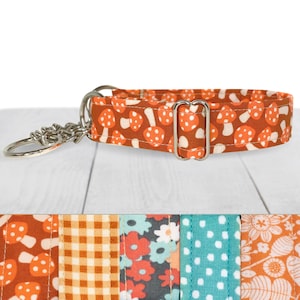 Martingale Dog Collar - Greyhound Collar with Chain - Whippet - Sighthound - cottagecore