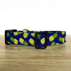 Pineapple Dog Collar - Dog Collar Boy - Dog Collar Girl - Blue Fruit Dog Collar - Summer Dog Collar - Adjustable Dog Collar