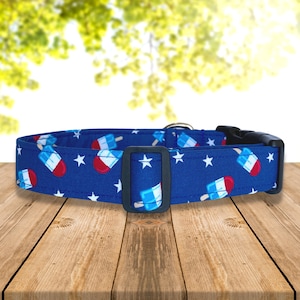 Summer Patriotic 4th of July Flag Dog Collar Boy, Cute Fabric Dog Collar, German Shepherd Corgi Boxer Dog Gifts, Puppy Collar New Puppy Gift