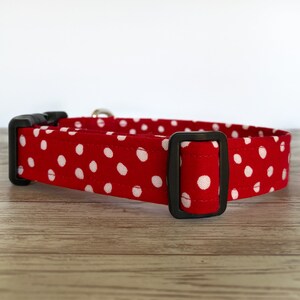 Red Polka Dot Dog Collar - Girl Dog Collar - Boy Dog Collar - Dog Lover - Pet Gift