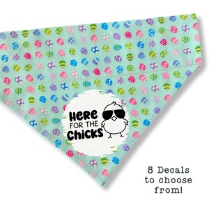 Easter Eggs Dog Bandana for Dogs Spring Custom Over The Collar Dog scarf Slide on Bandana, New Dog Gift, Dog Collar Bandana