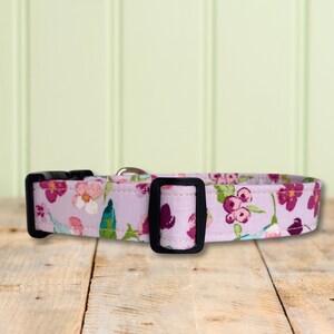 Spring Floral Dog Collar Girl Custom Fabric Dog Collar Cute Designer Unique Extra Small Medium Large Toy Gift for Dog Lover