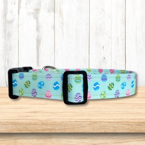 Easter Eggs Dog Collar Girl Boy Custom Fabric Dog Collar Cute Designer Unique Extra Small Medium Large Toy Gift for Dog Lover