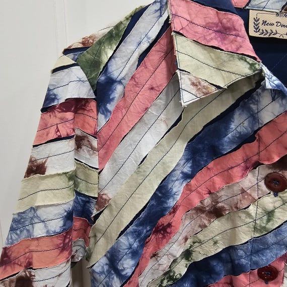 Vtg New Direction Patchwork Tie Dye Jacket Women'… - image 4