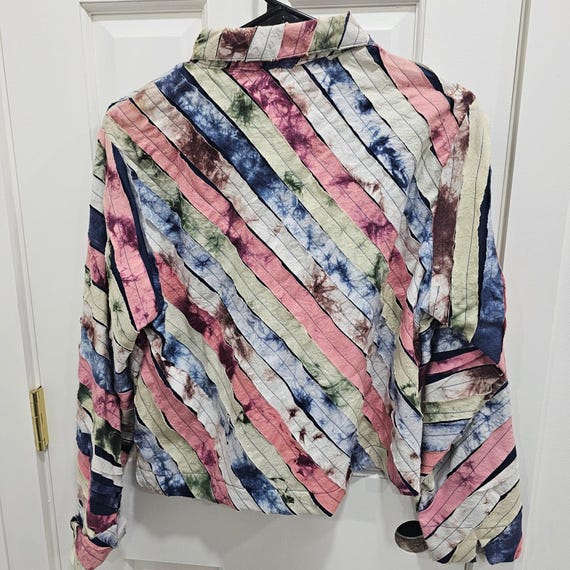 Vtg New Direction Patchwork Tie Dye Jacket Women'… - image 3