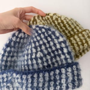 Patrón de ganchillo con punto de Seúl / Gorro, gorro con orejeras, bufanda y más