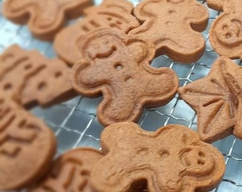 Mini Gingerbread Christmas Cookies: 2 Dozen Assorted Holiday Treats