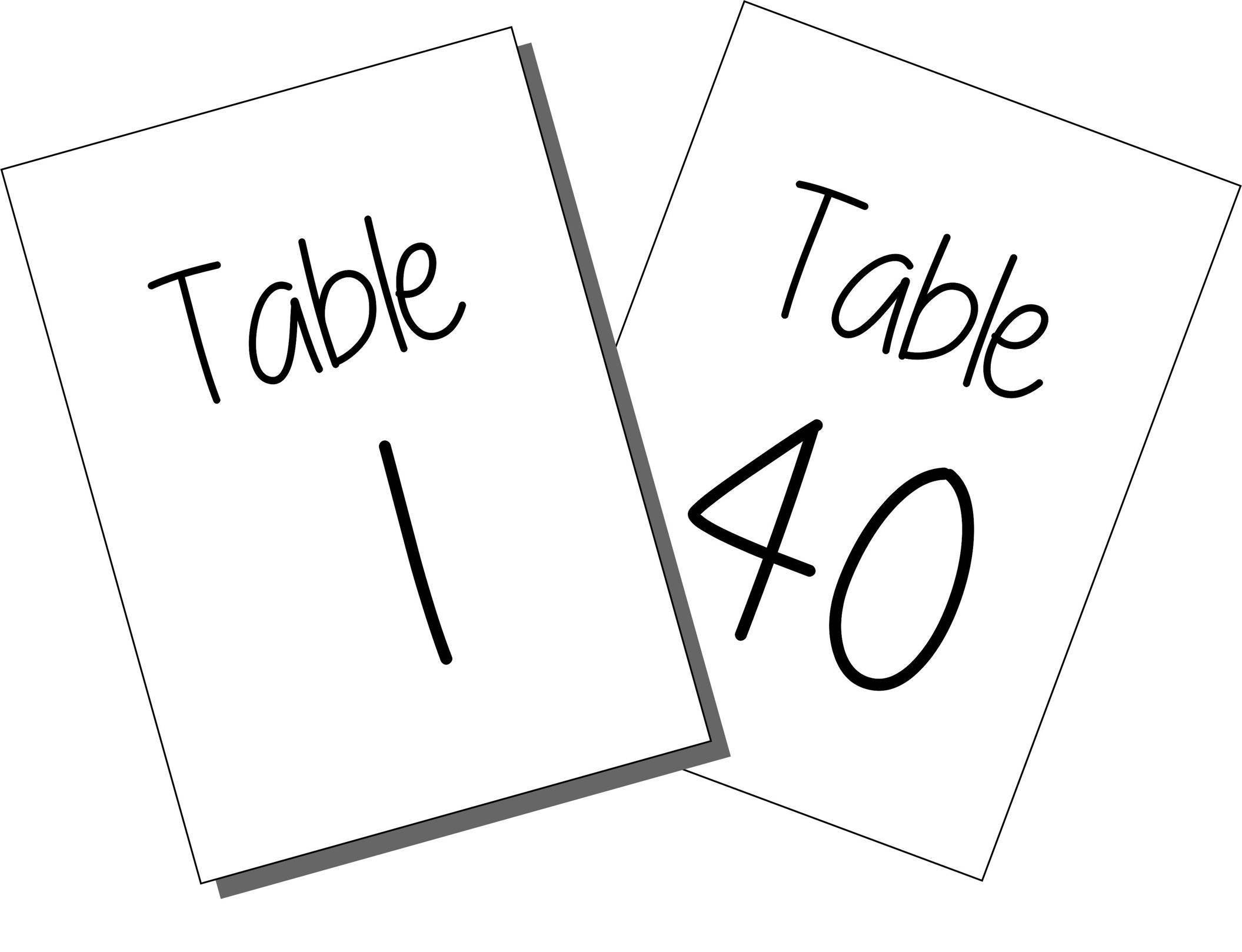 table number printable template 1 40 5 x 7 size etsy