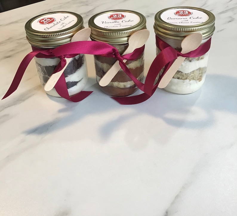 JAR CAKE/ 1 jar cake/ in a jar/homemade//baked goods/wedding favour/Christmas gift/23sweets/party favour/food gifts/cake/jar/birthday/favors Bild 9