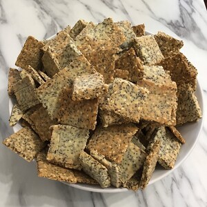Keto crackers, seed crackers, low carb, ketogenic, snack, bread cracker (80 grams) image 7