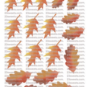 Feuilles d'automne comestibles, 24 feuilles d'automne prédécoupées, différentes tailles, gaufrette papier, gâteau, décorations pour cupcakes, décoration de cupcakes, végétalien