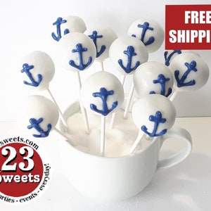 Cake pops anchor motif Various quantities available CAKEPOPS cake pops  baked goods/homemade/sweets/pops/cakeballs/food gifts/baking