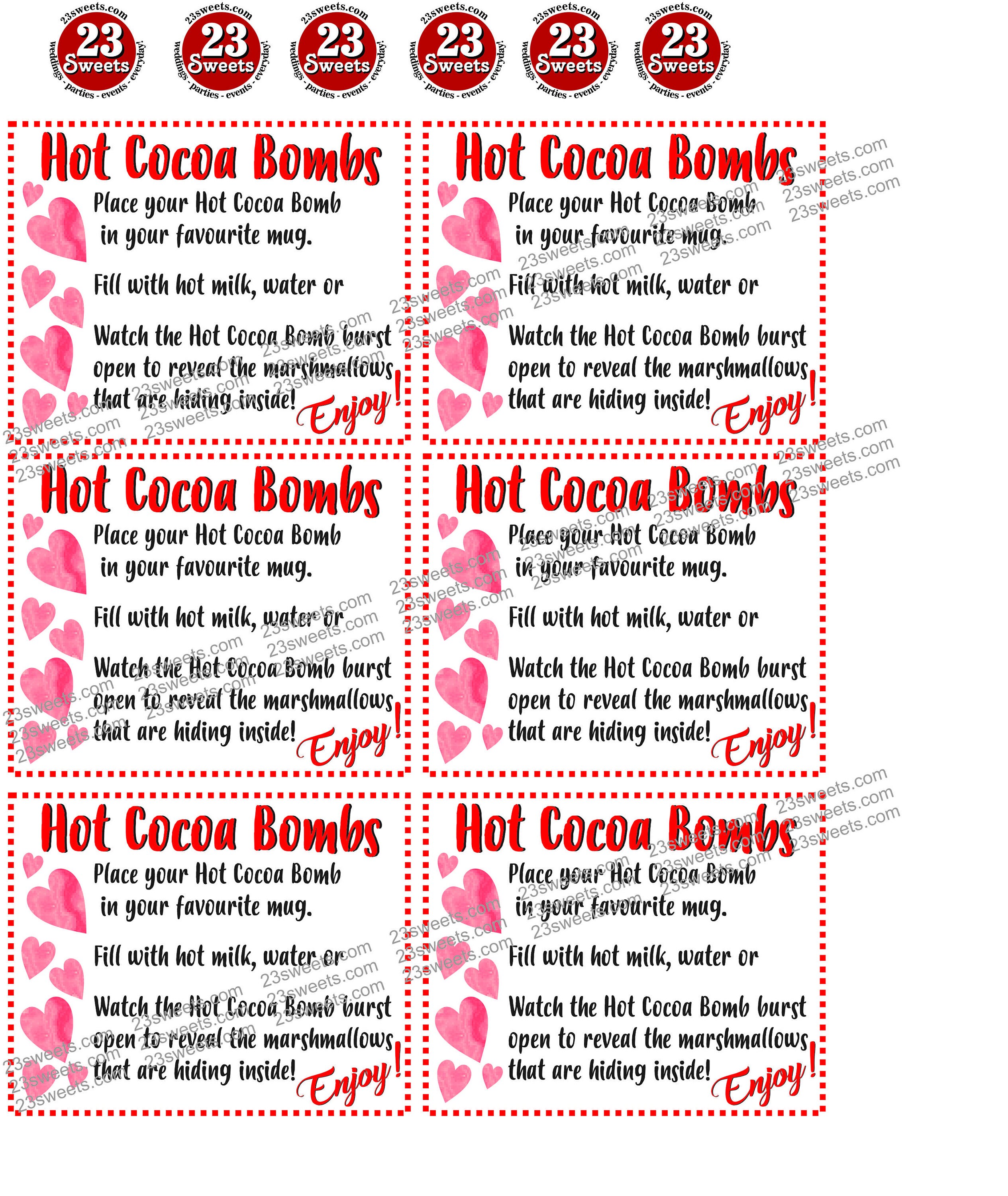 Cocoa Bomb Instructions Printable Printable Templates