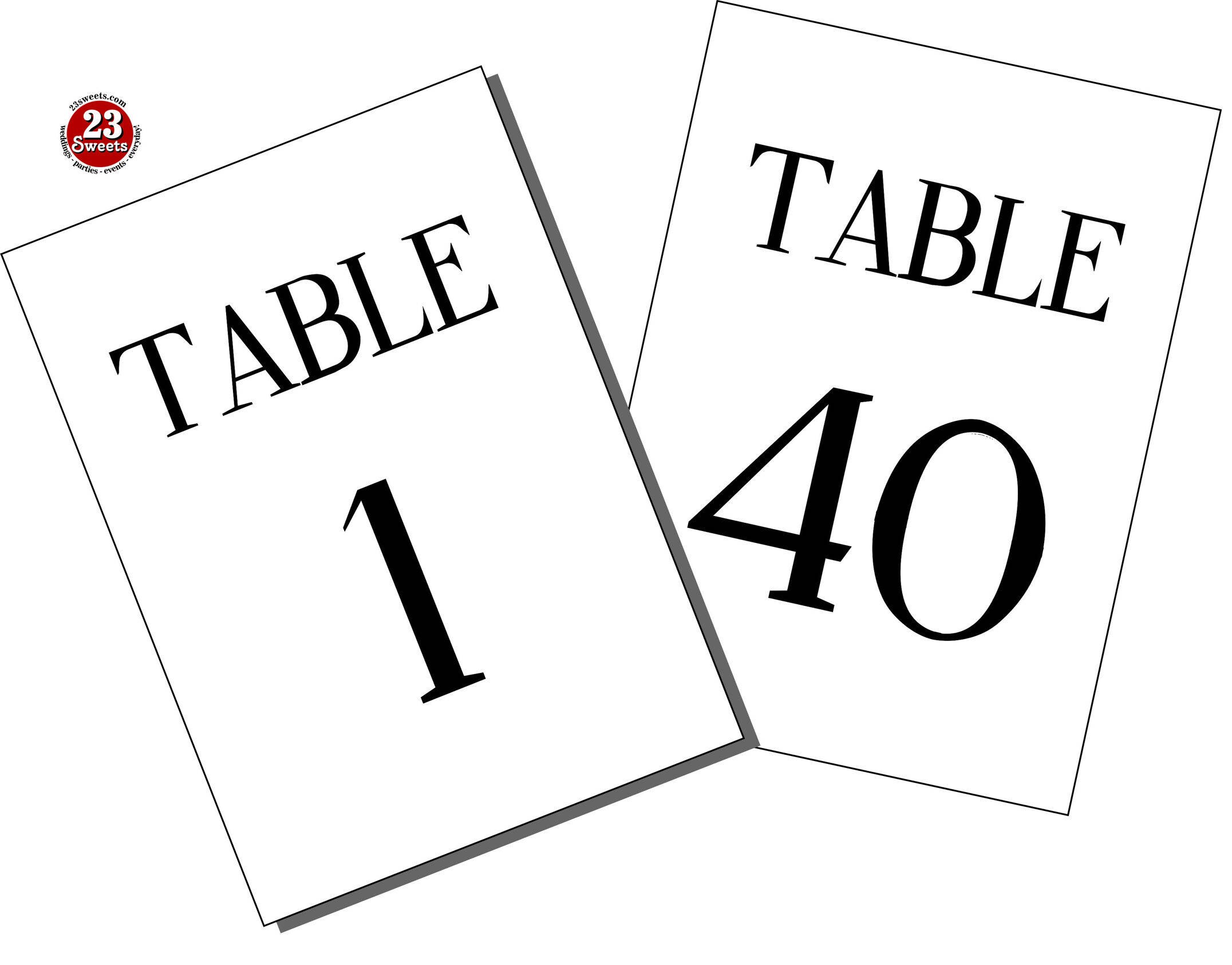 table number printable template 1 40 5 x 7 size etsy