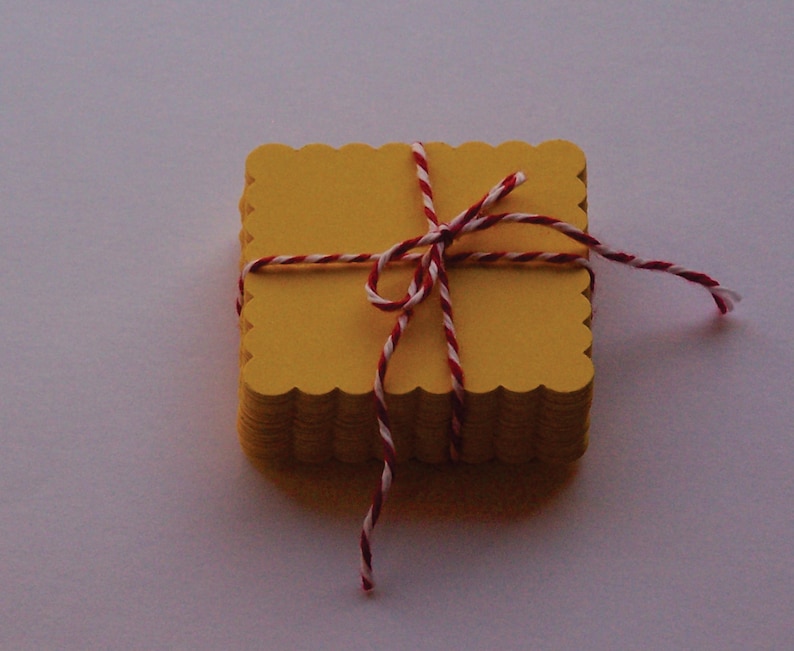 GIFT TAGS blank 2 25pcs YELLOW 2 die cut blank gift tags23sweetswedding tagsrusticpartygifthang tagsscrap bookingpaper supplies