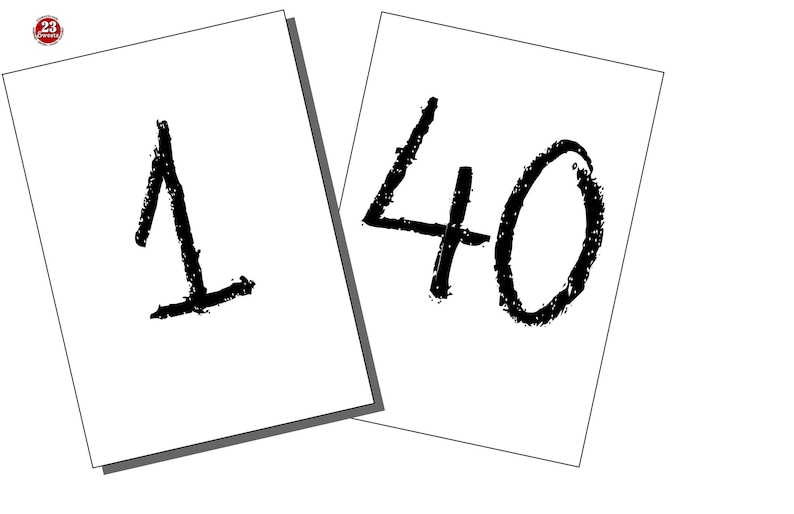 table number printable template 40 5 x 7 size etsy hong kong