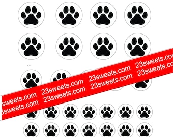 Royal Icing Paw Print Transfer Sheet: Multi-Sized Cookie Decorating (PDF Download)