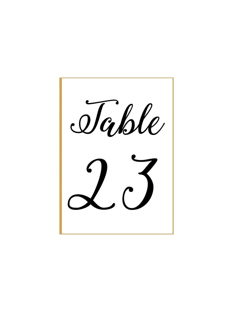 table number printable template 1 40 5 x 7 size etsy