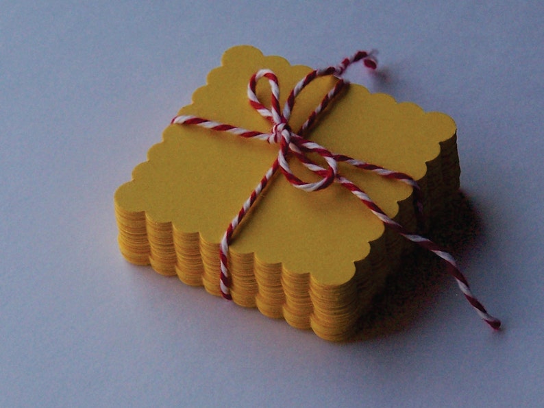 GIFT TAGS blank 2 25pcs YELLOW 2 die cut blank gift tags23sweetswedding tagsrusticpartygifthang tagsscrap bookingpaper supplies