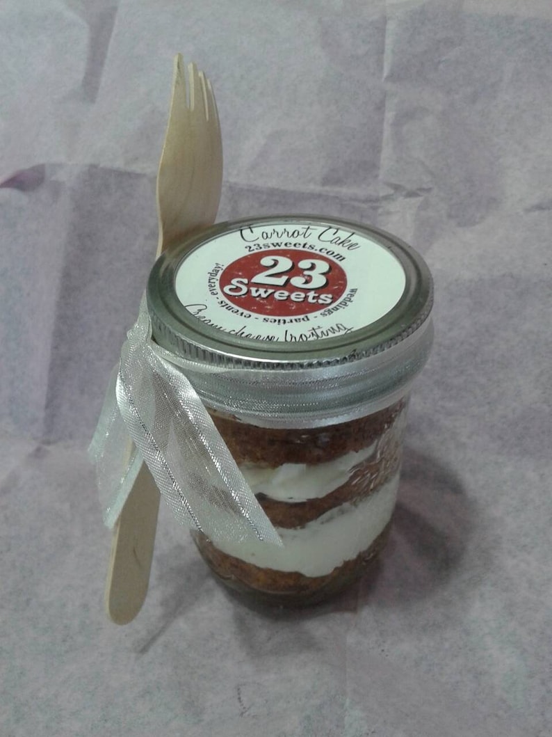 JAR CAKE/ 1 jar cake/ in a jar/homemade//baked goods/wedding favour/Christmas gift/23sweets/party favour/food gifts/cake/jar/birthday/favors Bild 5