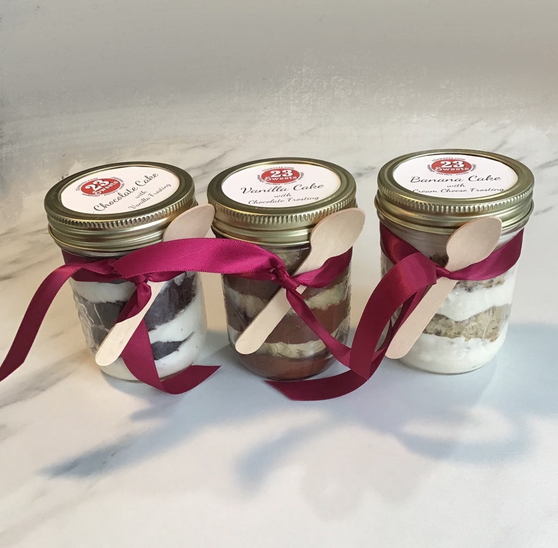 JAR CAKE/ 1 jar cake/ in a jar/homemade//baked goods/wedding favour/Christmas gift/23sweets/party favour/food gifts/cake/jar/birthday/favors Bild 10