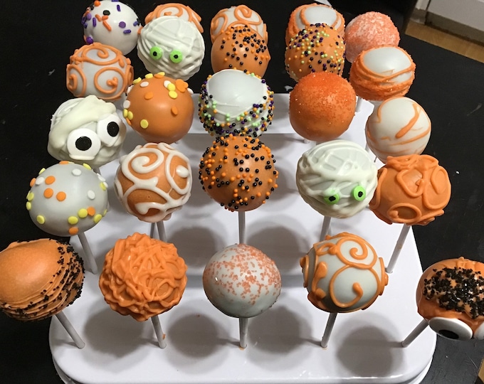Halloween Cake Pops, Gourmet 1 Dozen Party Favors, Themed Treats