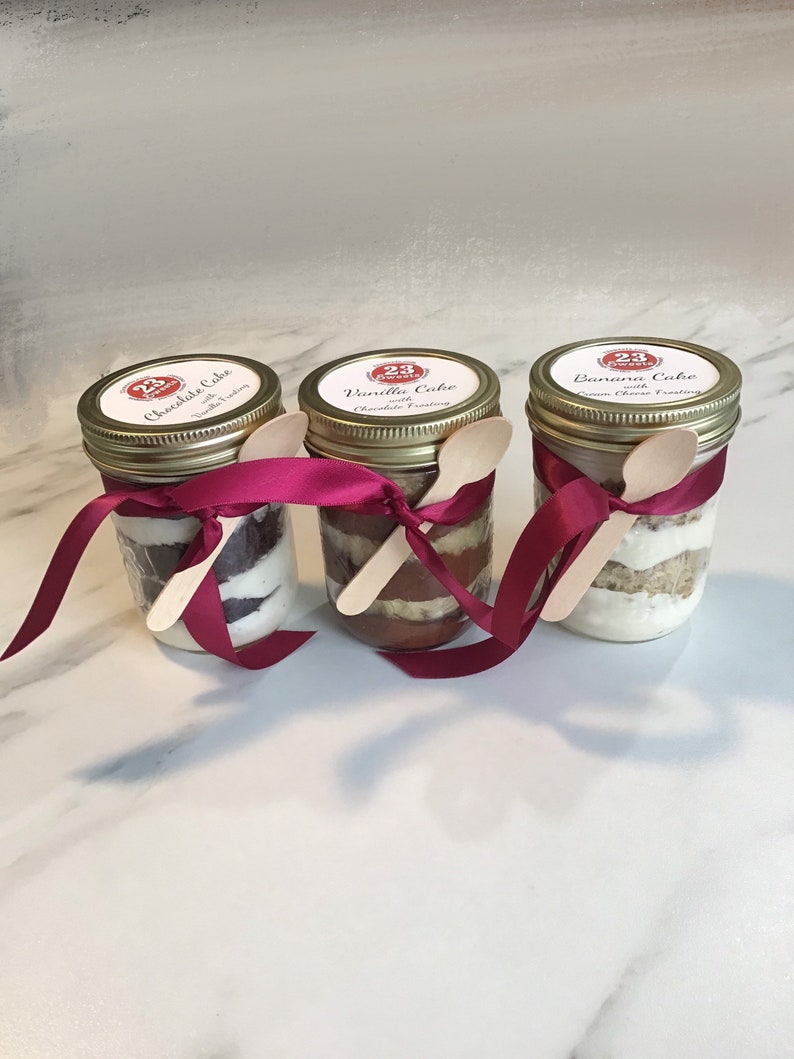 JAR CAKE/ 1 jar cake/ in a jar/homemade//baked goods/wedding favour/Christmas gift/23sweets/party favour/food gifts/cake/jar/birthday/favors Bild 8