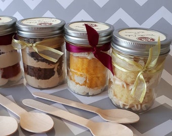 JAR CAKE/ 1 jar cake/ in a jar/homemade//baked goods/wedding favour/Christmas gift/23sweets/party favour/food gifts/cake/jar/birthday/favors