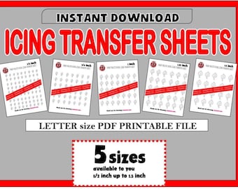 BLATT ROYAL Icing Transferfolie , digitale Datei zum Herunterladen. pdf Format, zum selber ausdrucken
