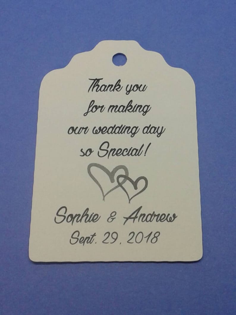 Gift tags tags 2 1116 die cut tags Custom FULL color wedding tag order 25 tags favour tags