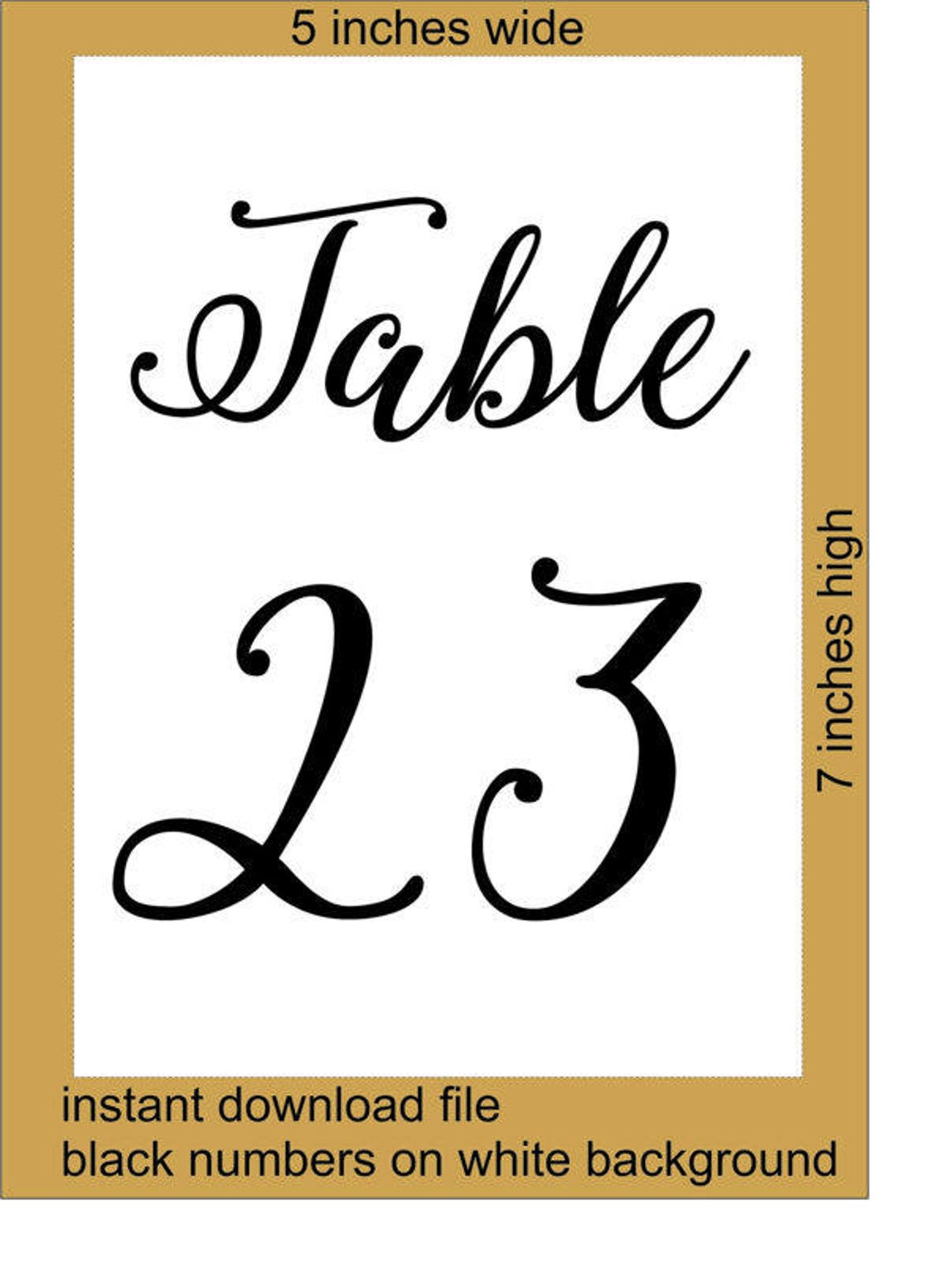 table-number-printable-template-1-40-5-x-7-size-etsy
