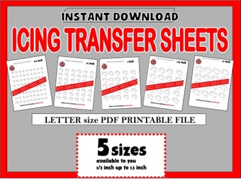 PAINT PALETTE ROYAL Icing Transfer sheet :  digital file to download. pdf format, print yourself