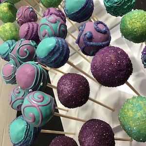 CAKE POPS cake pops 1 Dozen Mermaid themed (23sweets) baked goods/homemade Christmas gift/sweet/food gifts/wedding/cakepops/baking/wedding