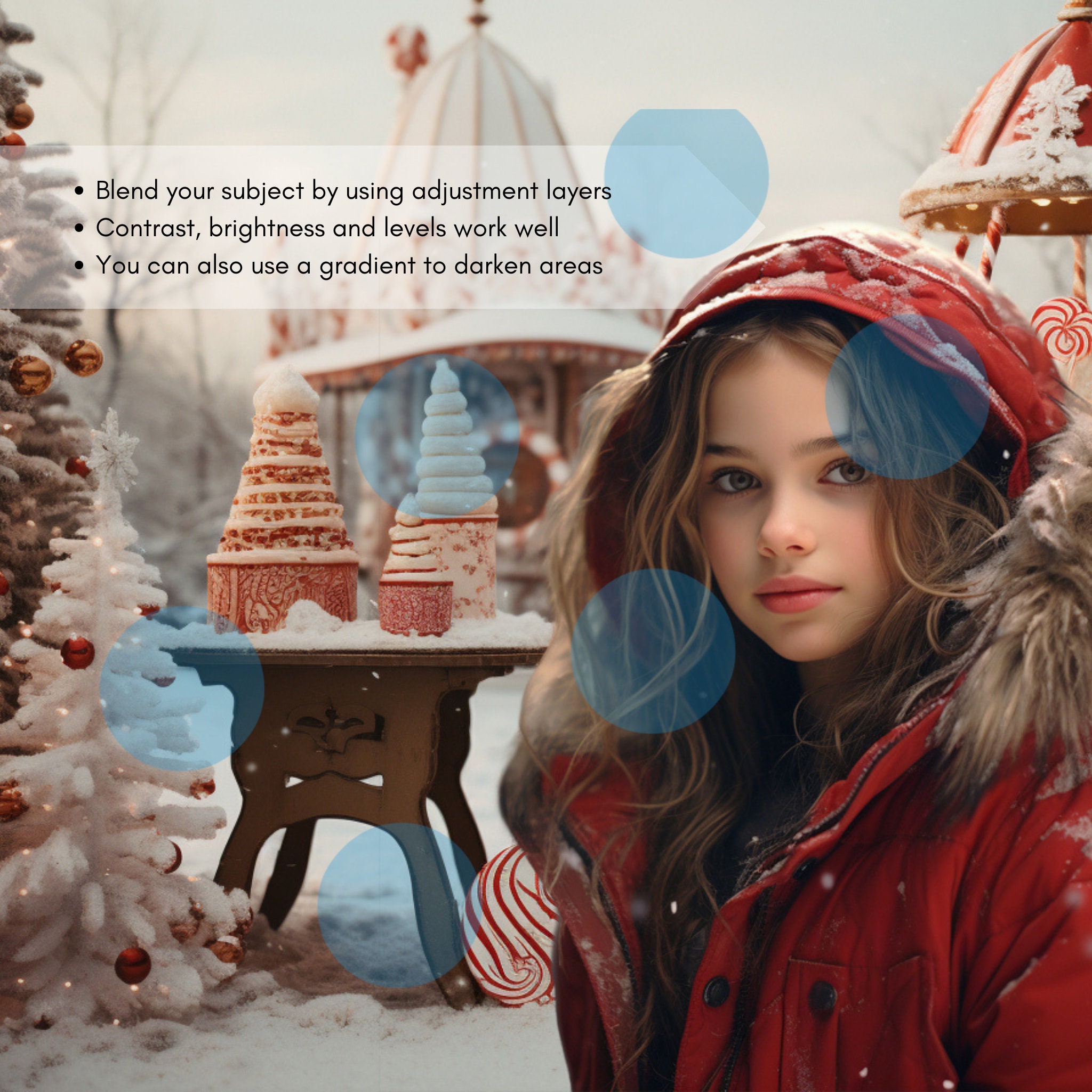 Winter Backdrops Decorated Wall Backdrop Christmas Overlay Etsy