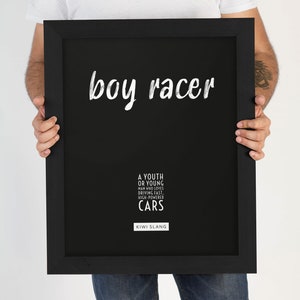 New Zealand Slang Boy Racer Downloadable Digital Art and Kiwiana Saying for Posters & Canvas Prints