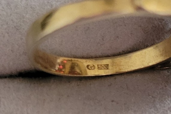 Antique Ring, Bohemian Rose Cut Garnets, Gold Gil… - image 6