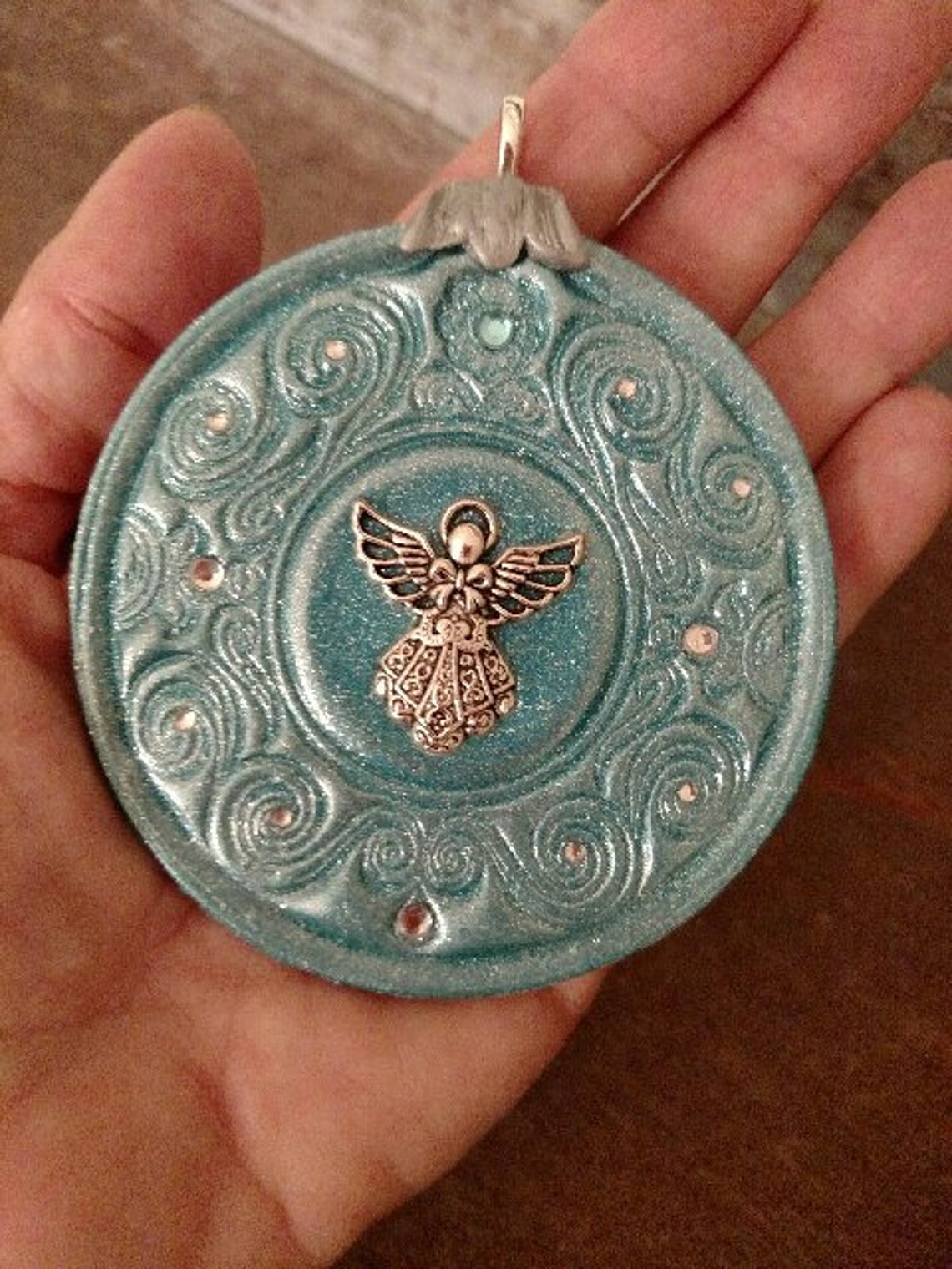 Large ANGEL ORNAMENT Polymer Clay Etsy