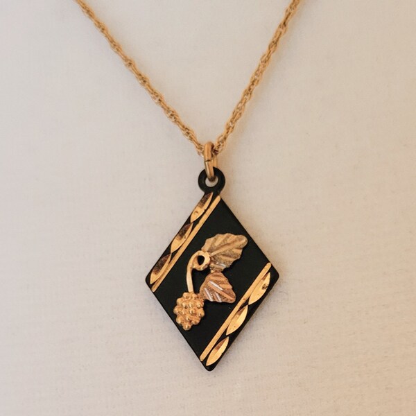 Black Hills Gold Necklace, 12K GF plus 18" Chain